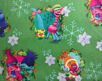 trolls movie fabric